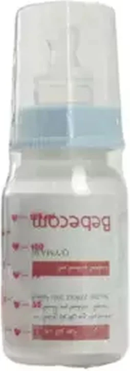 Bebecom Standard Feeding Bottle Blue Cover, Plastic Base Bottle 125ml Bebecom Standard Feeding Bottle Blue Cover, Plastic Base Bottle 125ml - baby feeding bottle