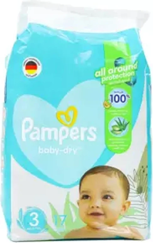 Pampers Baby-Dry Diapers, Size 3, 6-10kg, Carry Pack 17 Count Pampers Baby-Dry Diapers, Size 3, 6-10kg, Carry Pack 17 Count - baby diapers