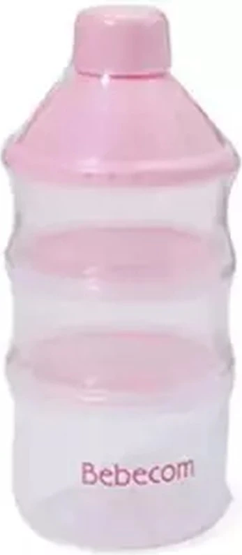 Pink Colored Bebecom Three Layerd Milk Powder Plastic Bottle Pink Colored Bebecom Three Layerd Milk Powder Plastic Bottle - baby milk powder