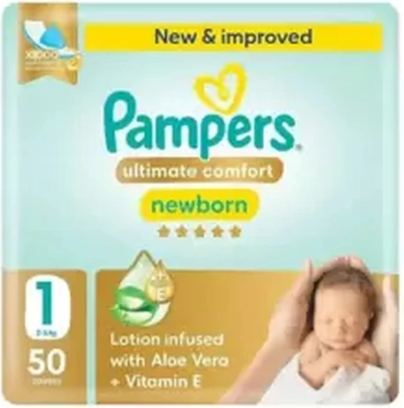 Pampers Ultimate Comfort Newborn Baby Diapers, Size 1, 2-5kg- 50pcs Pampers Ultimate Comfort Newborn Baby Diapers, Size 1, 2-5kg- 50pcs - baby diapers