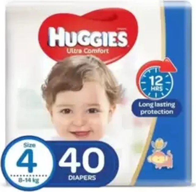 Huggies Extra Care Baby Diaper, Size 4- 40pcs Huggies Extra Care Baby Diaper, Size 4- 40pcs - baby diapers