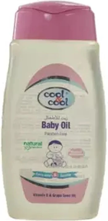Cool & Cool Baby Oil, Extra Mild & Gentle on Skin with Vitamin E & Grape Seed Oil Extract- 250ml Cool & Cool Baby Oil, Extra Mild & Gentle on Skin with Vitamin E & Grape Seed Oil Extract- 250ml - baby oil