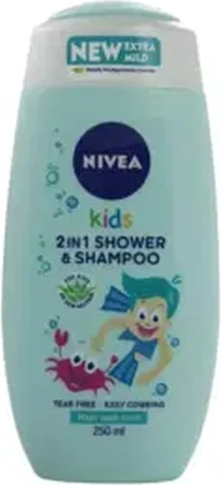 Nivea Kids 2 in 1 Shower Gel & Shampoo with Magic Apple Scent- 250ml Nivea Kids 2 in 1 Shower Gel & Shampoo with Magic Apple Scent- 250ml - baby shampoo