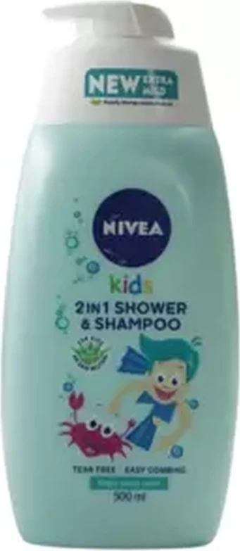 Nivea Kids 2 in 1 Shower Gel & Shampoo with Magic Apple Scent- 500ml Nivea Kids 2 in 1 Shower Gel & Shampoo with Magic Apple Scent- 500ml - baby shampoo