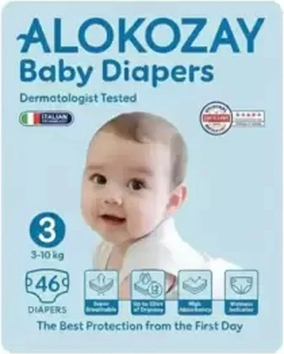 Alokozay Baby Diapers, Size 3, 5-10kg- 46pcs Alokozay Baby Diapers, Size 3, 5-10kg- 46pcs - baby diapers