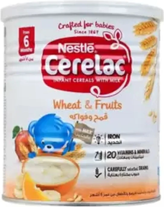 Nestle Cerelac Infant Cereals With Milk, Wheat And Fruits For 6 Months Babies- 400gms Nestle Cerelac Infant Cereals With Milk, Wheat And Fruits For 6 Months Babies- 400gms - baby milk powder