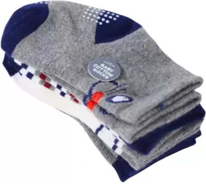 Baby Boys Anti Skid and Non Slip Cotton Socks 6-12months- 5pairs Pack Baby Boys Anti Skid and Non Slip Cotton Socks 6-12months- 5pairs Pack - baby cotton