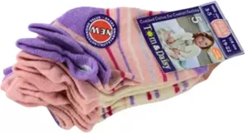 Tom and Daisy Kids Cotton Socks Combed Cotton For Comfort Feeling 12-24months- 5pairs Pack Tom and Daisy Kids Cotton Socks Combed Cotton For Comfort Feeling 12-24months- 5pairs Pack - baby cotton