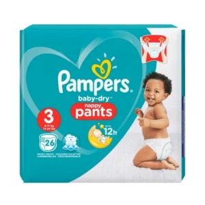 Pampers Rash Protection Baby Nappy Pants with Aloe Vera Lotion, Size 3, 6-11kg- 26pcs Pampers Rash Protection Baby Nappy Pants with Aloe Vera Lotion, Size 3, 6-11kg- 26pcs - baby diapers