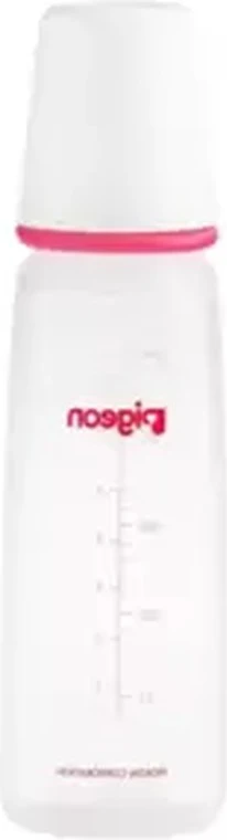 Pigeon Slim Neck Plastic Feeding Bottle With Flexible Teat And Transparent Cap- 240ml Pigeon Slim Neck Plastic Feeding Bottle With Flexible Teat And Transparent Cap- 240ml - baby bottle teat