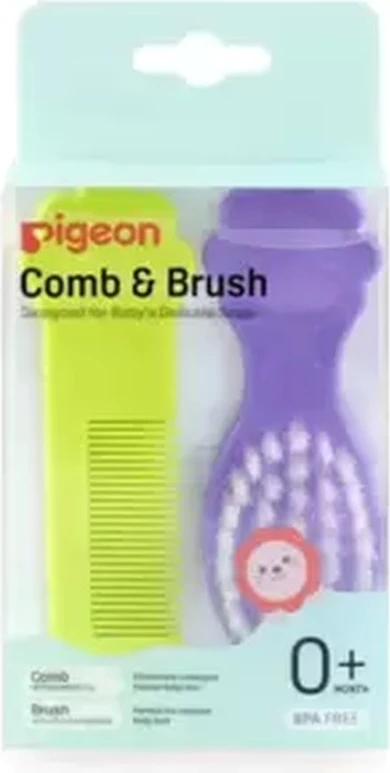 Pigeon Comb And Hair Brush Set For Babies Delicate Scalp- Multi-Color Pigeon Comb And Hair Brush Set For Babies Delicate Scalp- Multi-Color - baby grooming