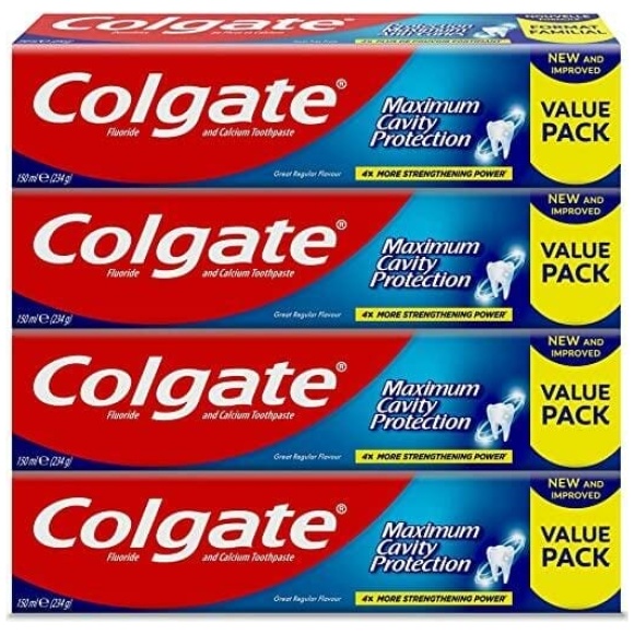 Colgate Maximum Cavity Protection Toothpaste Great-Regular-Flavour-Toothpaste-150mL-4-pack Al Ain Abu Dhabi UAE