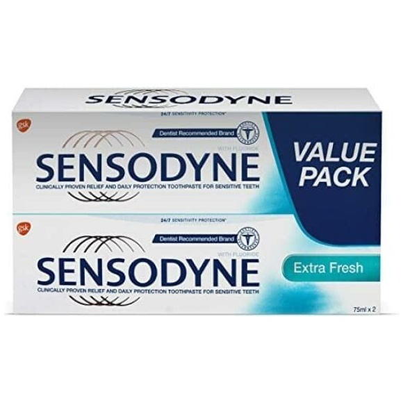 Sensodyne Toothpaste Extra Fresh Flavour -75-Ml-Value-Pack-Of-2 Al Ain Abu Dhabi UAE