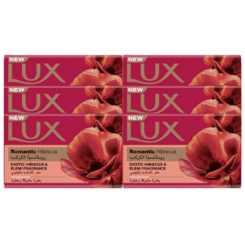 LUX Bar Soap Romantic Hibiscus glowing skin, Romantic Hibiscus, with Exotic Hibiscus and Elemi Fragrance, 170g Pack of 6 Al Ain Abu Dhabi UAE