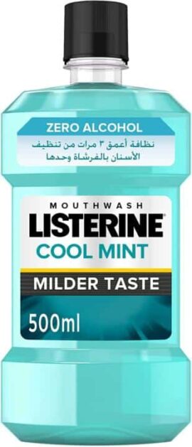 Listerine Coolmint Mouthwash 500ml for Fresh Breath and Oral Health Al Ain Abu Dhabi UAE MHM Stores.jpg