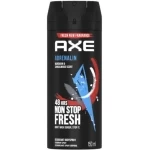Axe Adrenalin Deodorant Body Spray 48h Nonstop Fresh Scent 150 ml compress