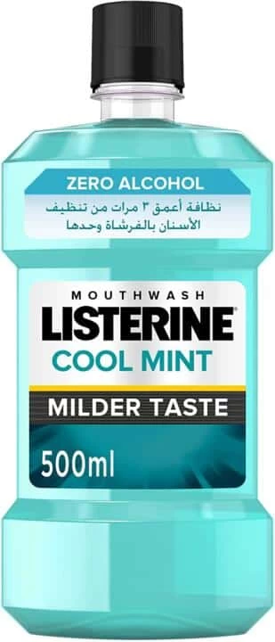 Listerine Coolmint Mouthwash 500ml for Fresh Breath - Image 1